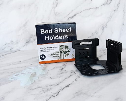 Large Size Invisible Bedsheet Holder with 8 Strips - Pack of 4 Holders